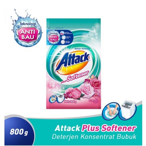 Attack Detergent Plus Softener - 800gr